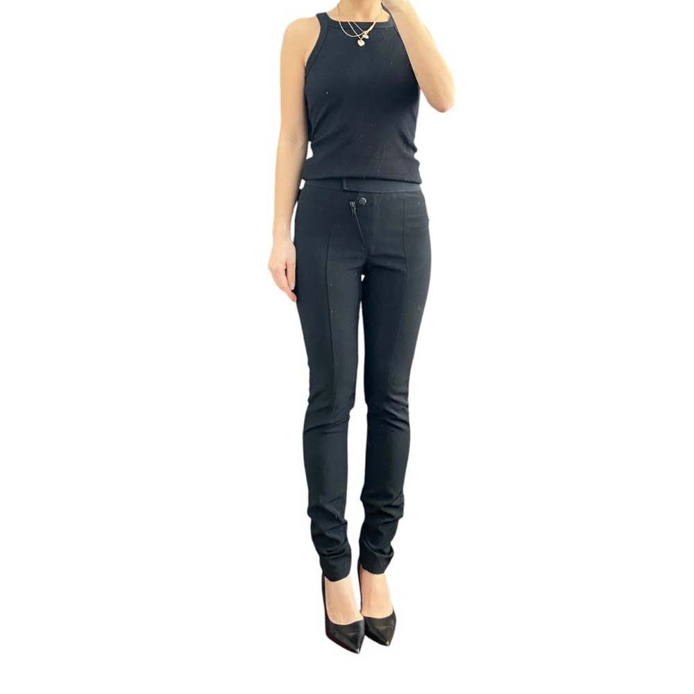 Alexander Wang Buttoned Fitted Black Legging Pants Size US 2